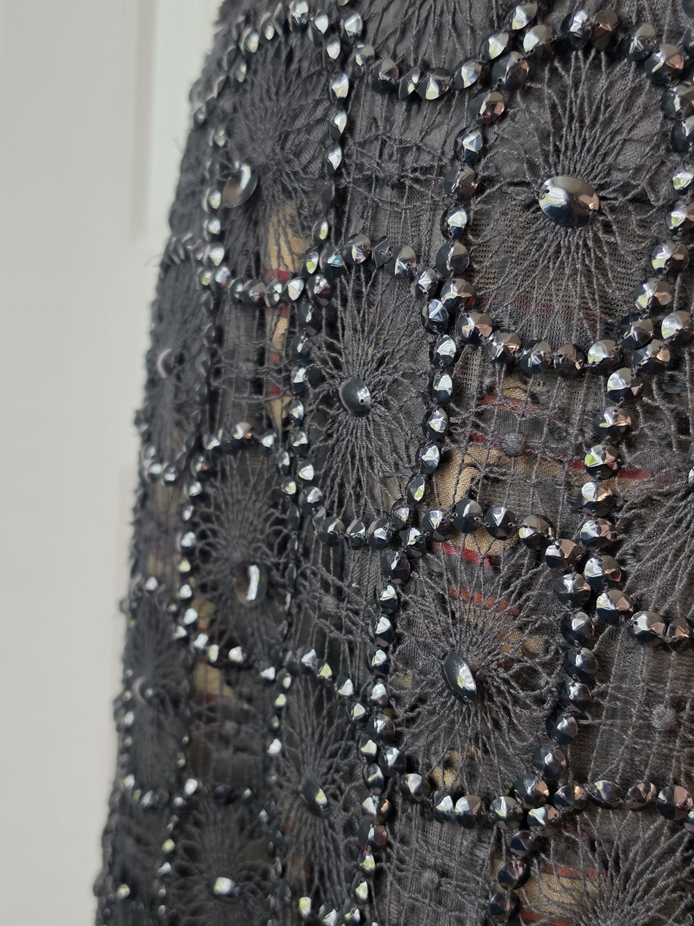 Y2K Vintg Dries Van Noten Doria Embellished Flapper Cocktail Midi Dress 6 Black - Picture 9 of 15